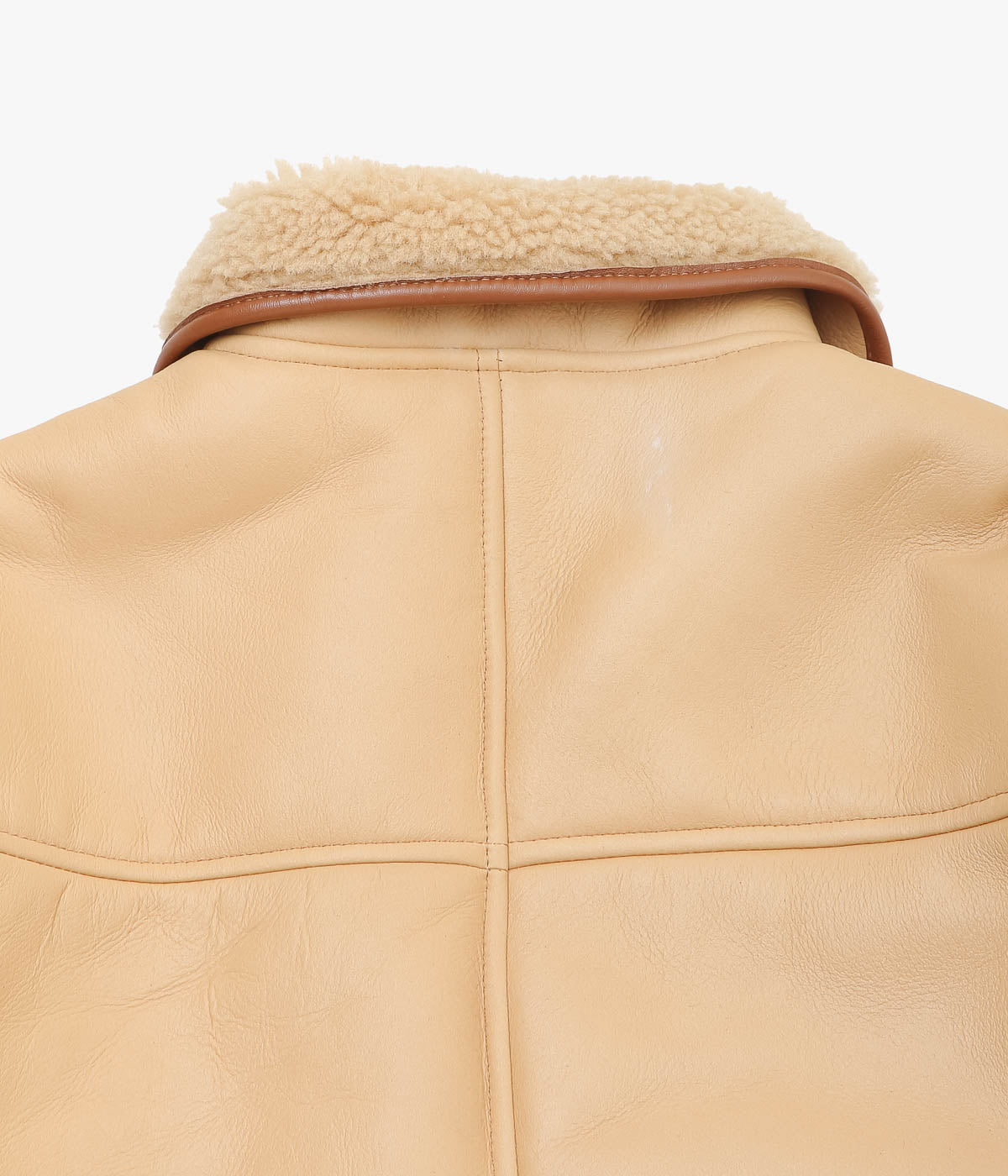 CAWLEY ''LEATHER BACK CURLY HAIR SHEEPSKIN FLYING JACKET'' (TAN)