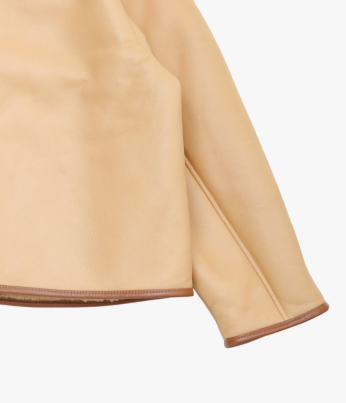 CAWLEY ''LEATHER BACK CURLY HAIR SHEEPSKIN FLYING JACKET'' (TAN)