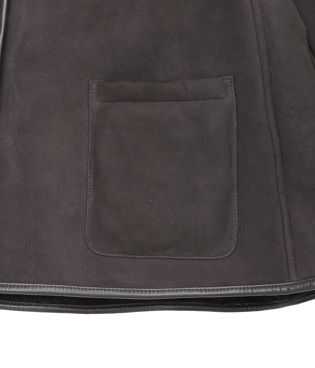 CAWLEY ''SUEDE BACK CURLY HAIR AVIS JACKET '' (CHOCOLATE)