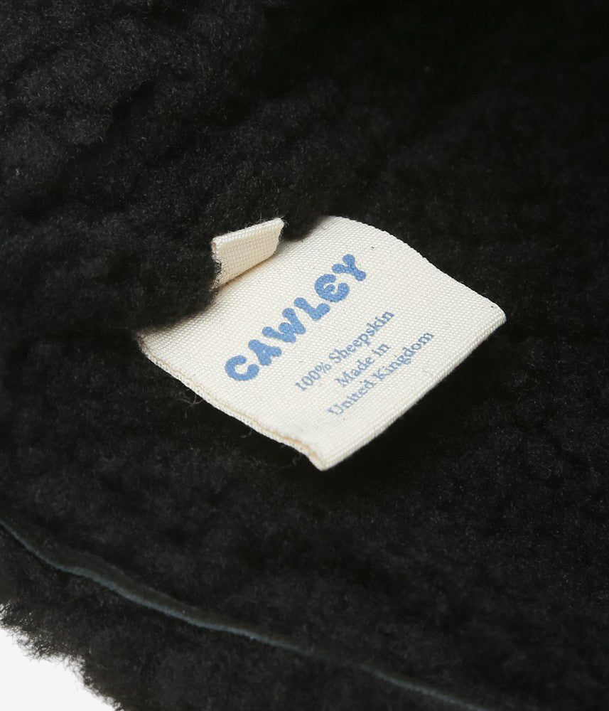 CAWLEY ''SUEDE BACK CURLY HAIR CAP'' (BLACK)