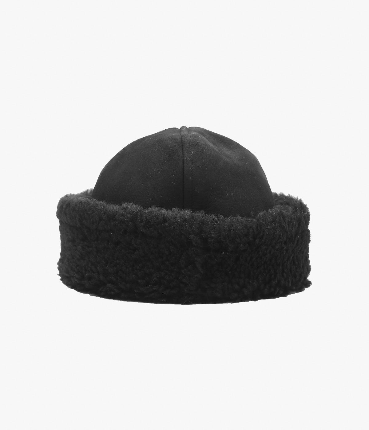 CAWLEY ''SUEDE BACK CURLY SHEEPSKIN CAP'' (BLACK)