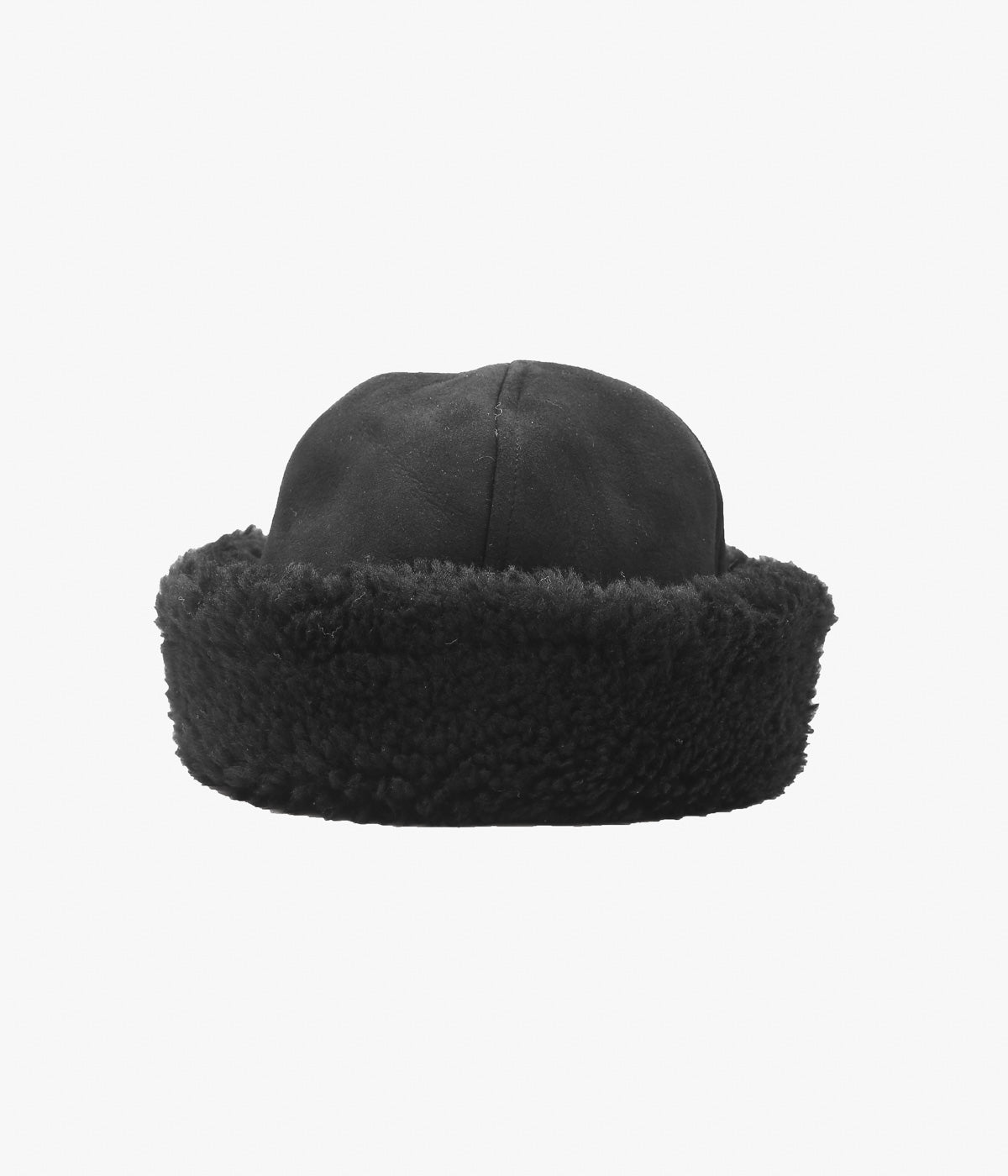 CAWLEY ''SUEDE BACK CURLY SHEEPSKIN CAP'' (BLACK)