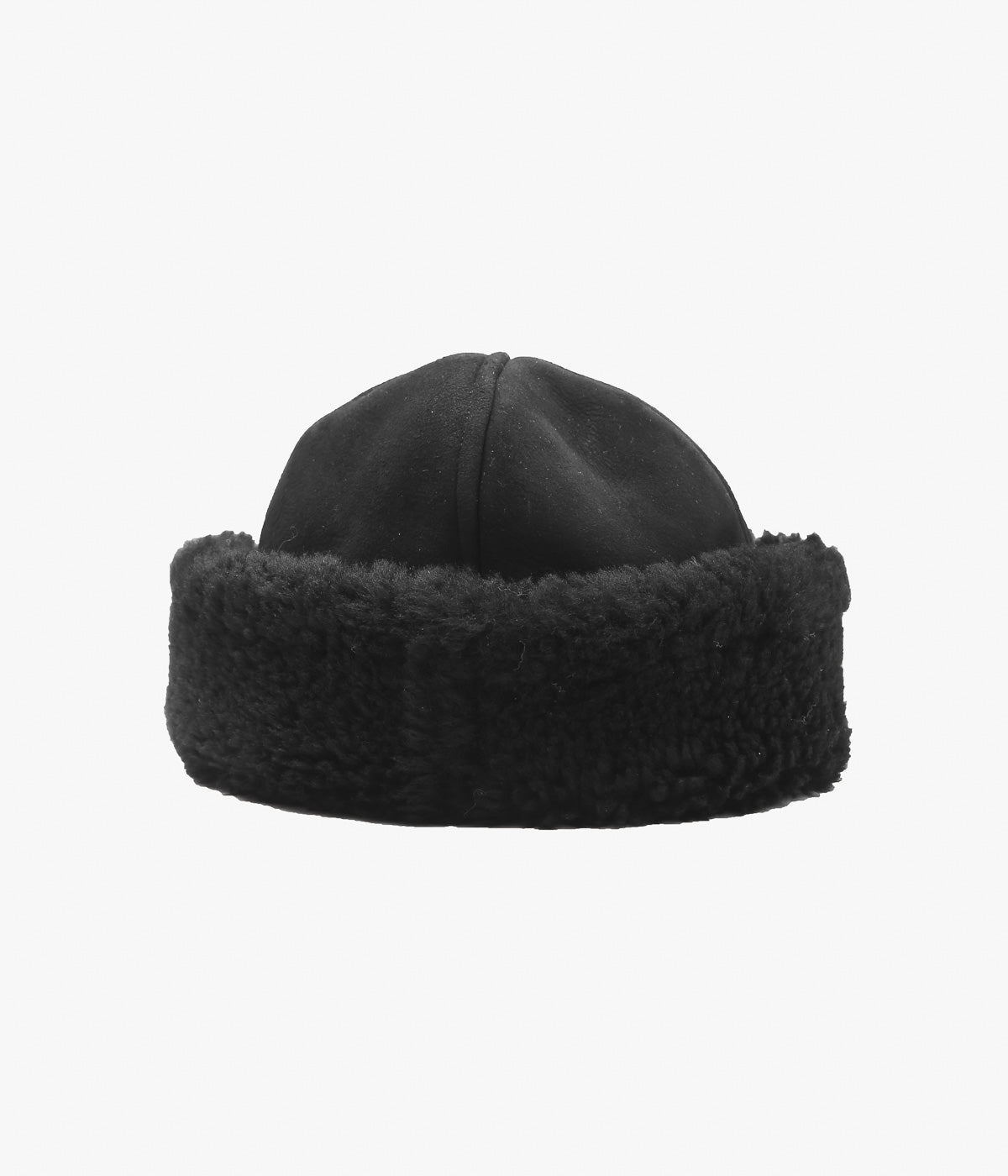 CAWLEY ''SUEDE BACK CURLY SHEEPSKIN CAP'' (BLACK)