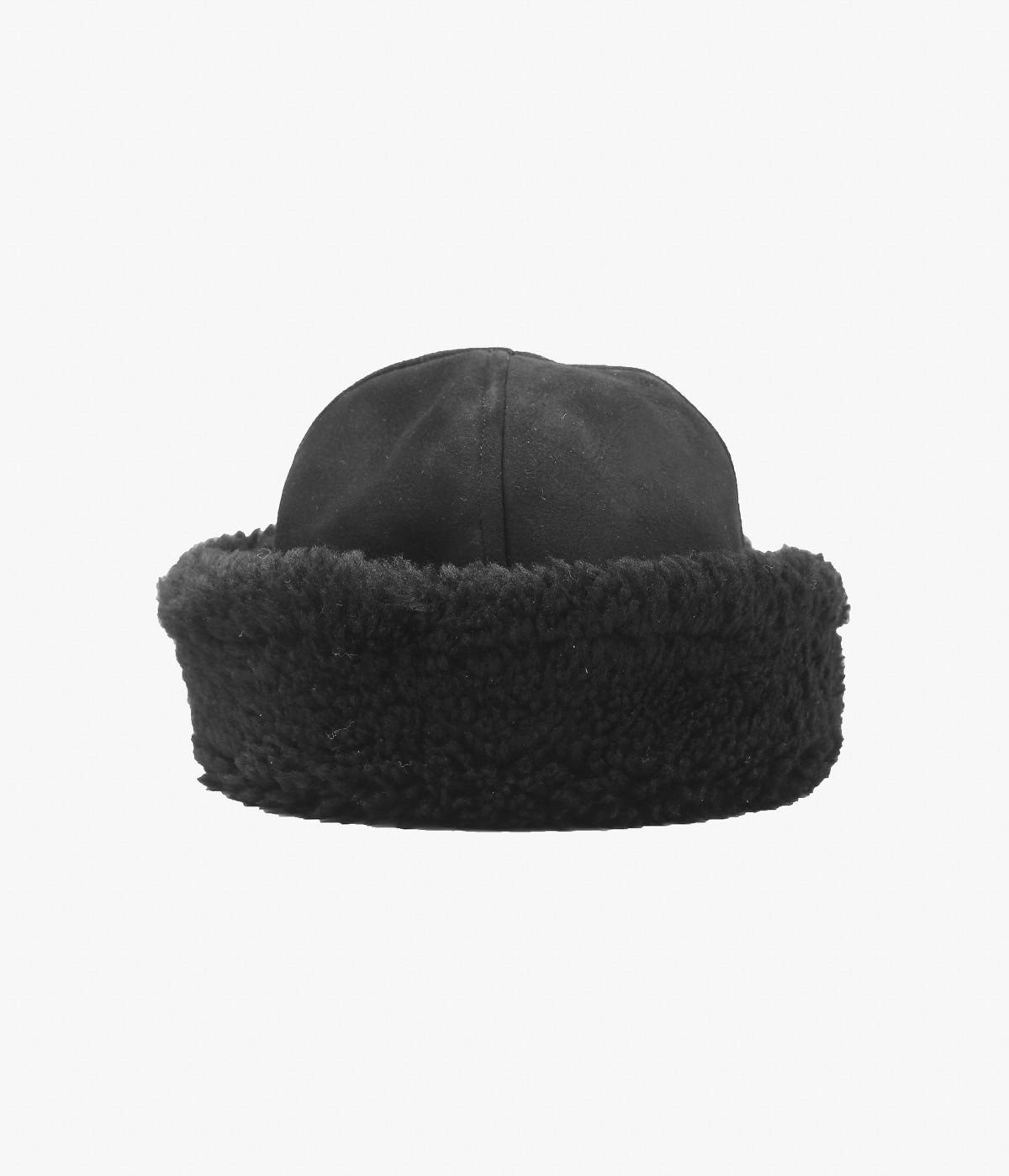 CAWLEY ''SUEDE BACK CURLY SHEEPSKIN CAP'' (BLACK)