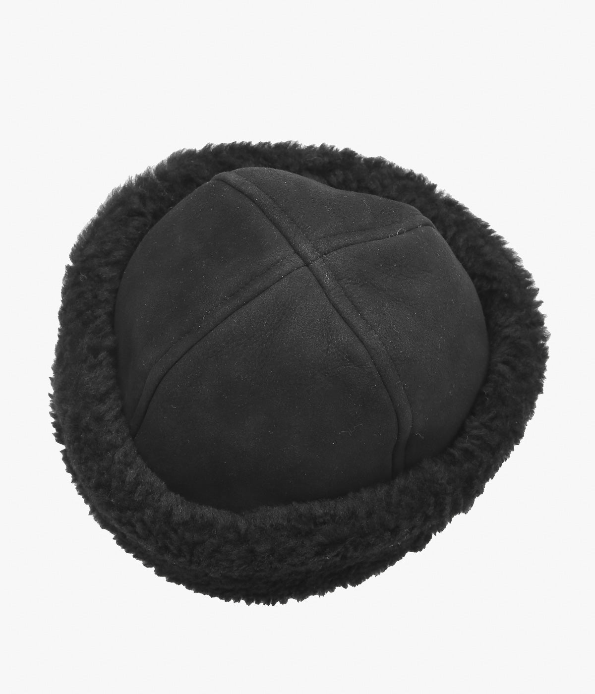 CAWLEY ''SUEDE BACK CURLY SHEEPSKIN CAP'' (BLACK)