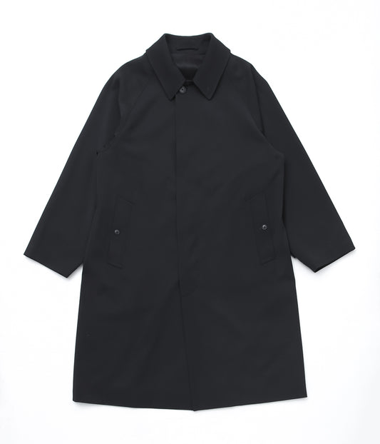 COMOLI ''Wool gabardine bal collar coat'' (BLACK)