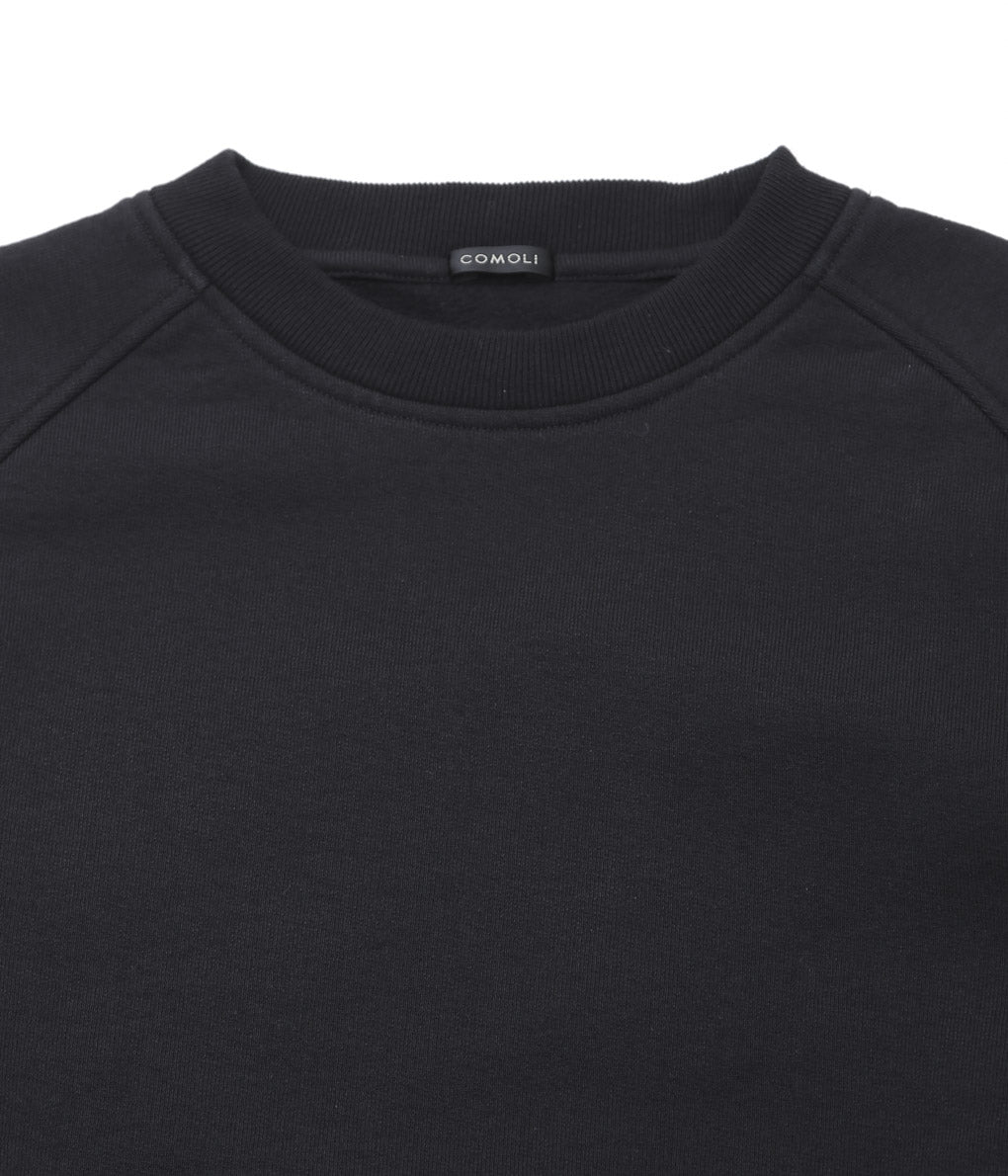 COMOLI ''コットン裏毛 クルーネック'' (BLACK)