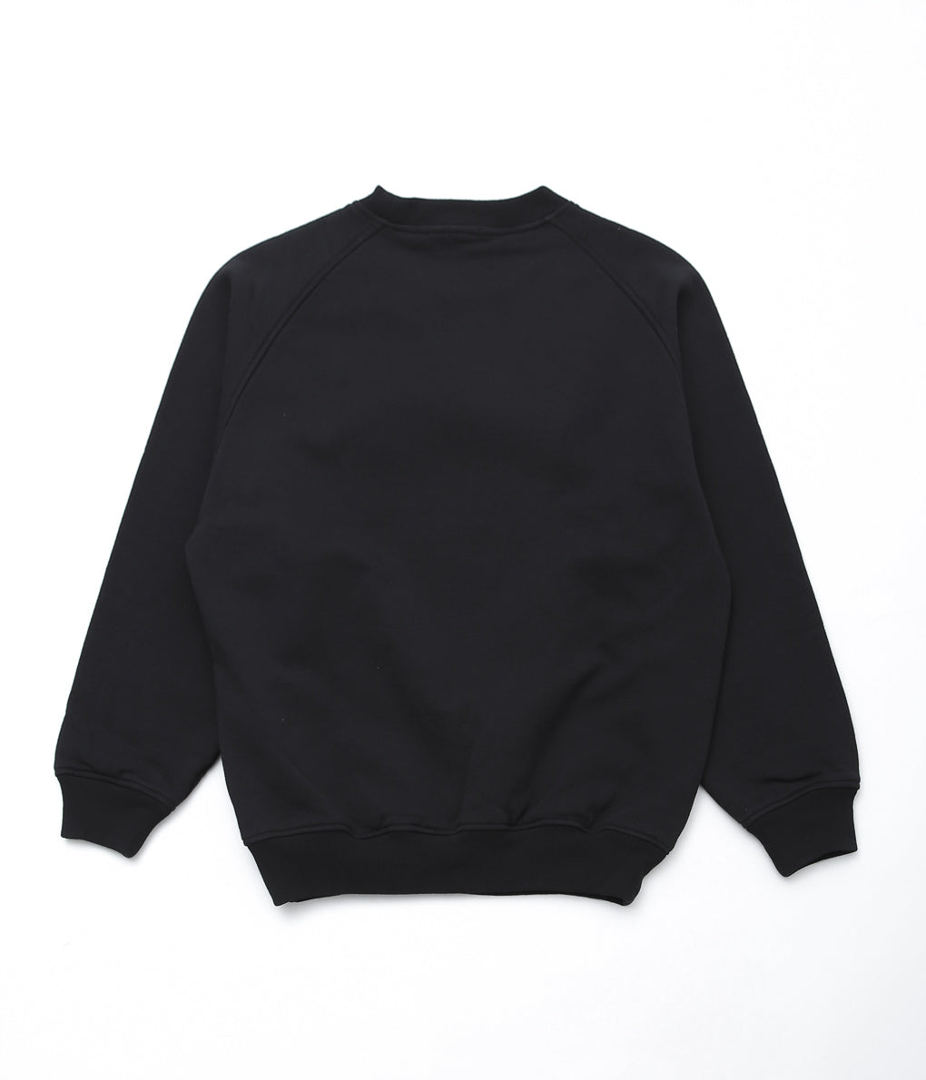 COMOLI ''コットン裏毛 クルーネック'' (BLACK)