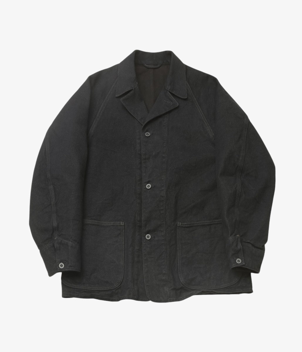 COMOLI ''블랙 데님 워크 재킷'' (BLACK)