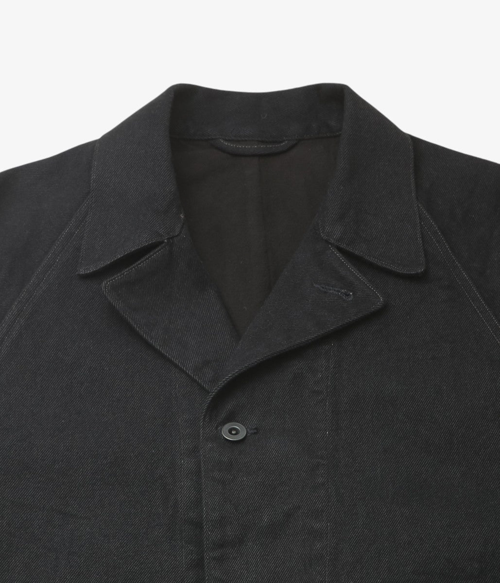COMOLI ''블랙 데님 워크 재킷'' (BLACK)