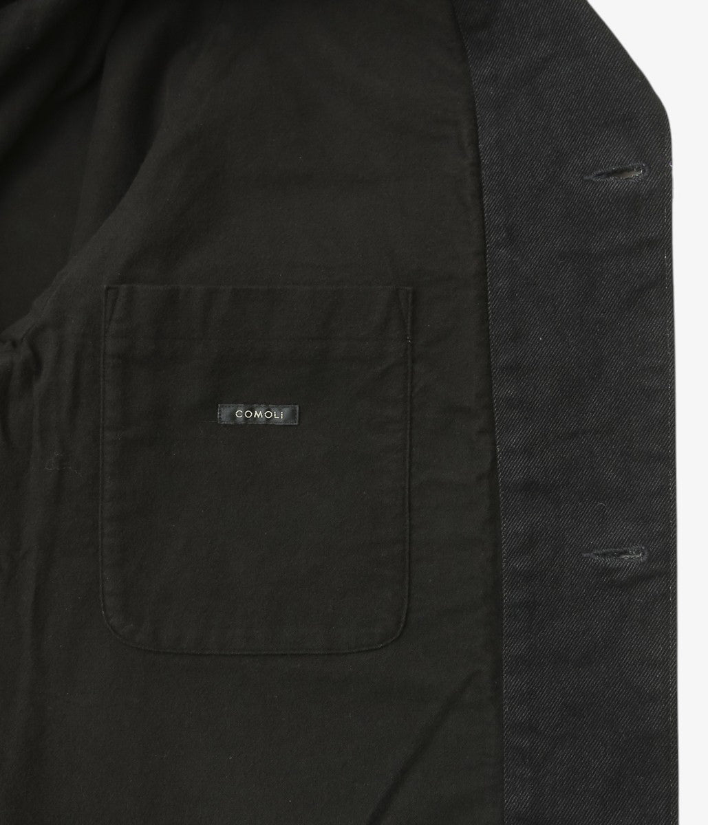 COMOLI ''블랙 데님 워크 재킷'' (BLACK)