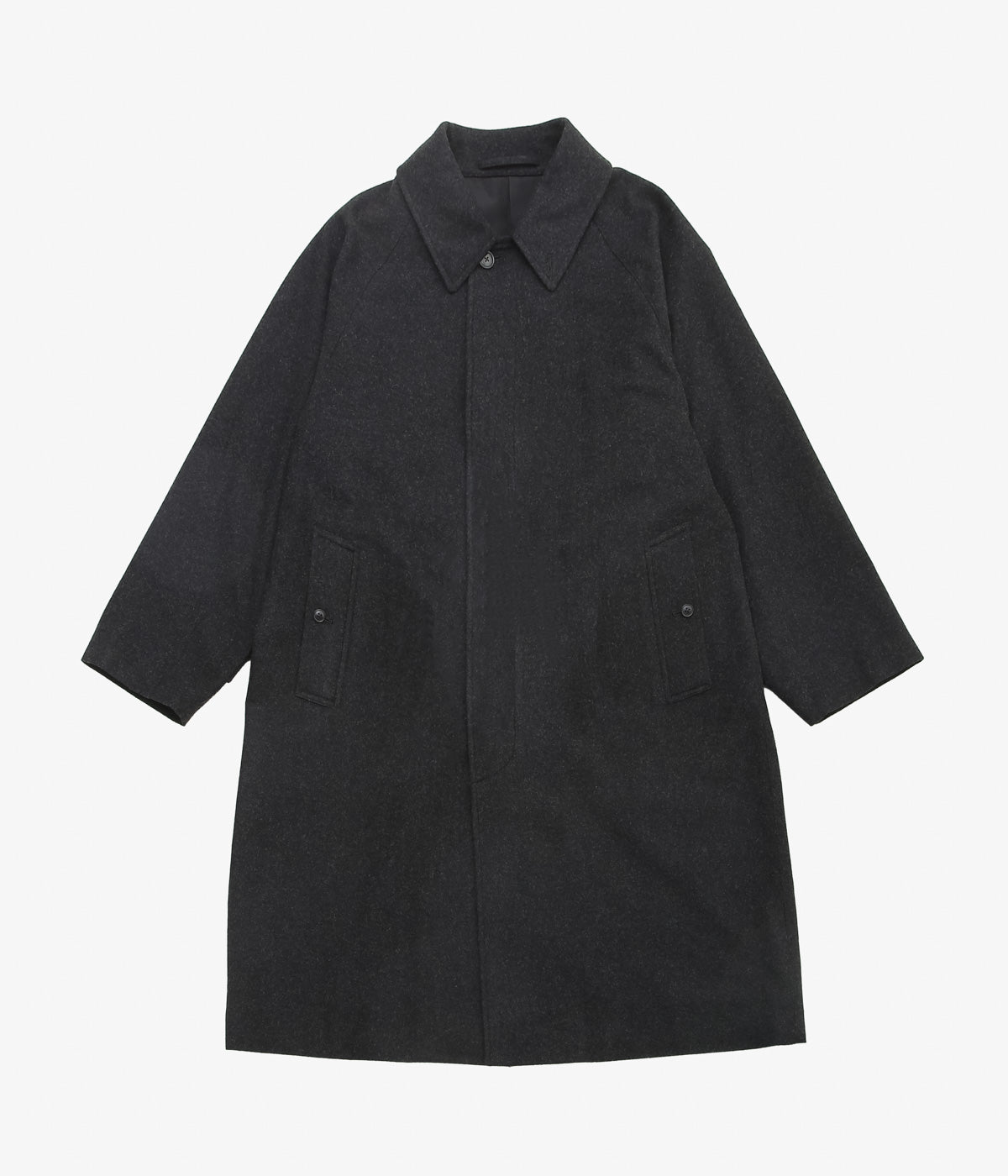 COMOLI ''Cashmere Balcollar Coat'' (CHARCOAL)