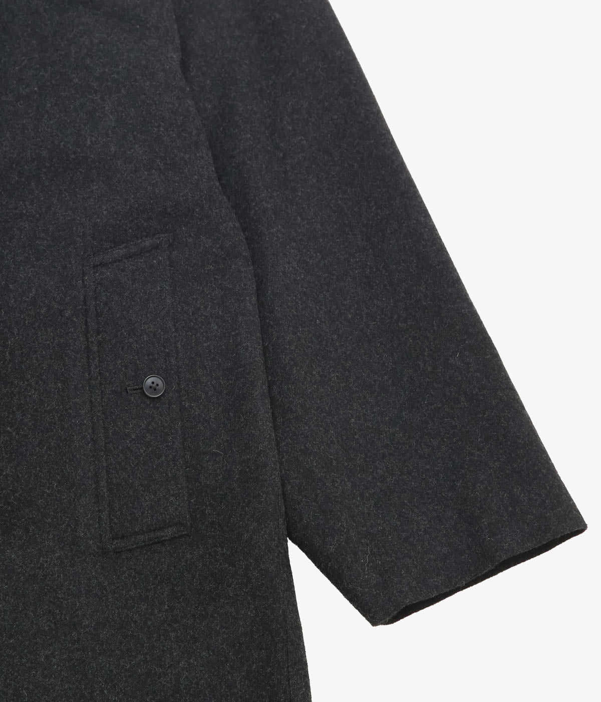 COMOLI ''Cashmere Balcollar Coat'' (CHARCOAL)