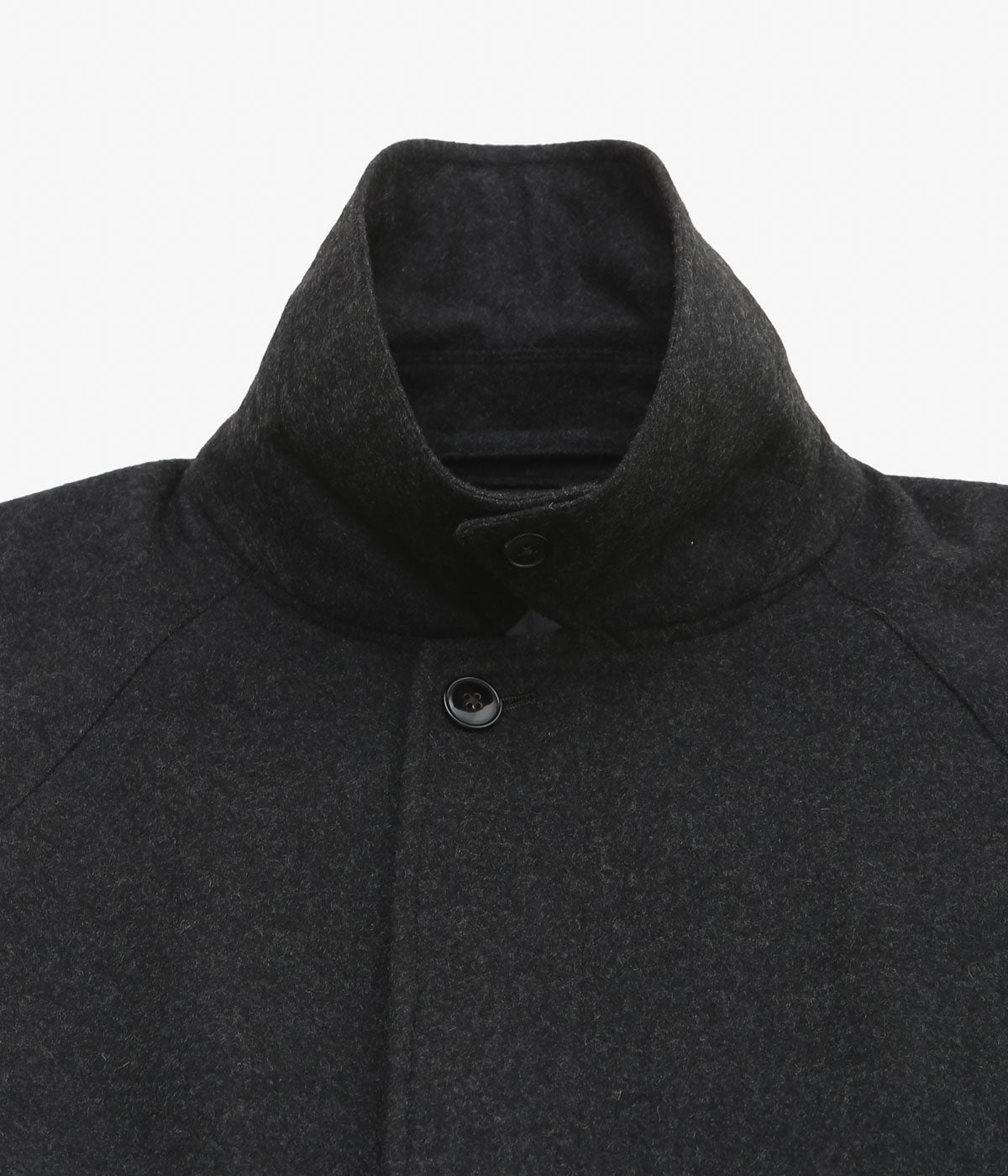 COMOLI ''Cashmere Balcollar Coat'' (CHARCOAL)