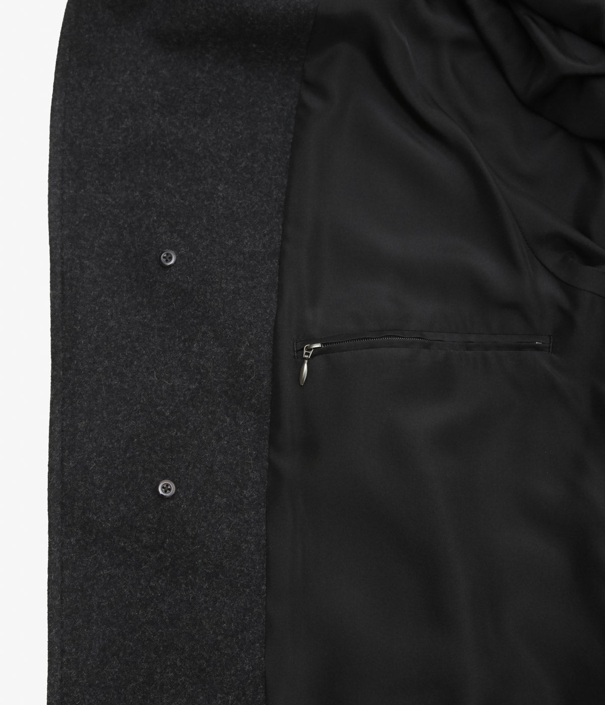 COMOLI ''Cashmere Balcollar Coat'' (CHARCOAL)