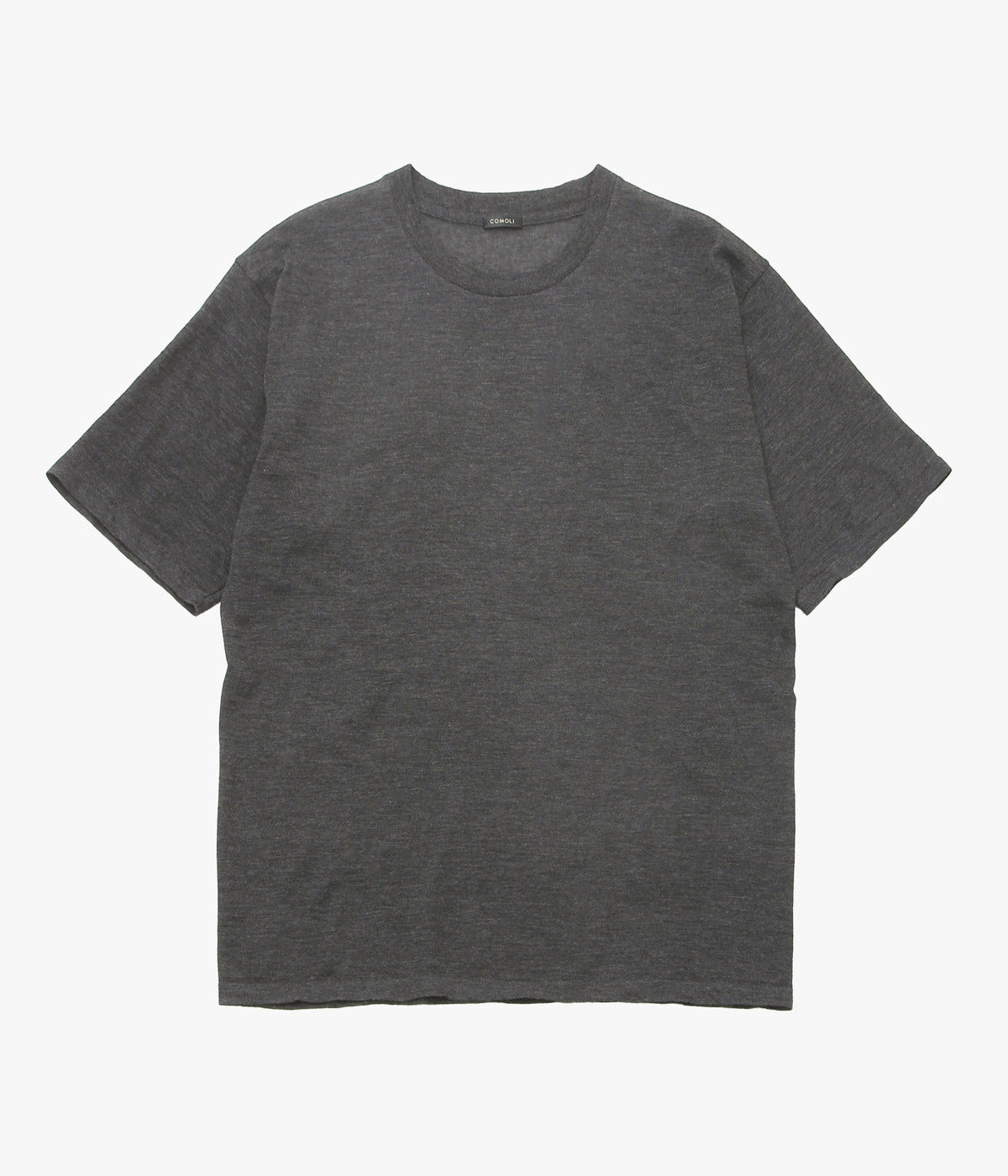 COMOLI ''カシミヤ 半袖ニット'' (CHARCOAL)
