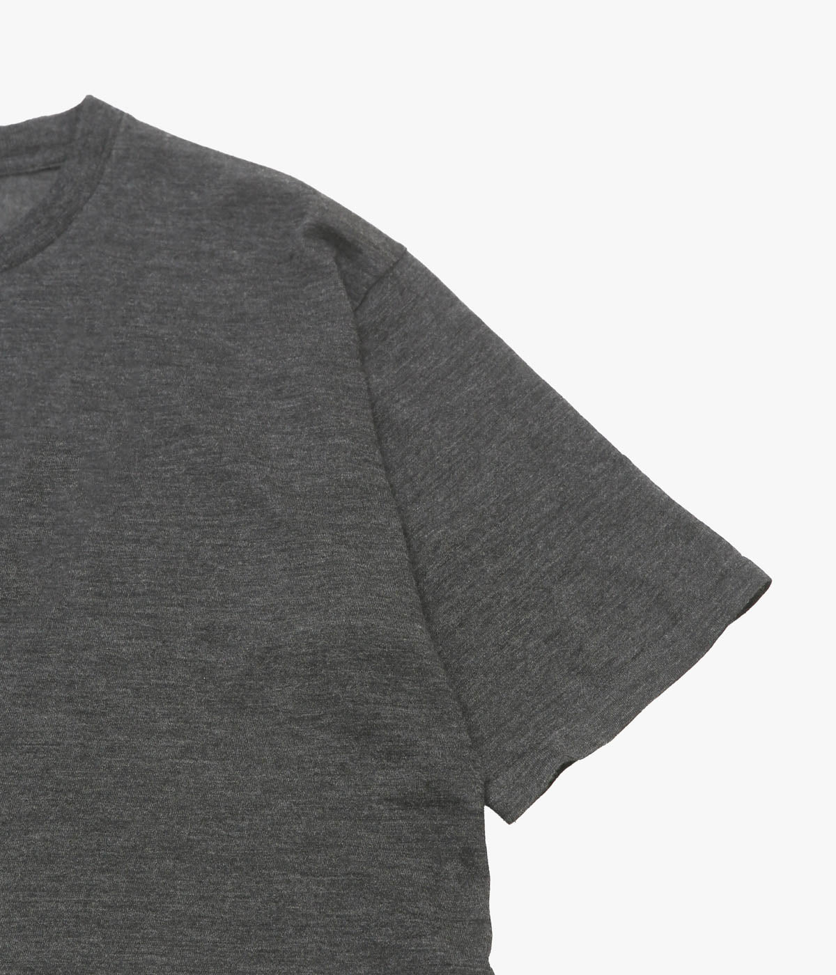 COMOLI ''カシミヤ 半袖ニット'' (CHARCOAL)
