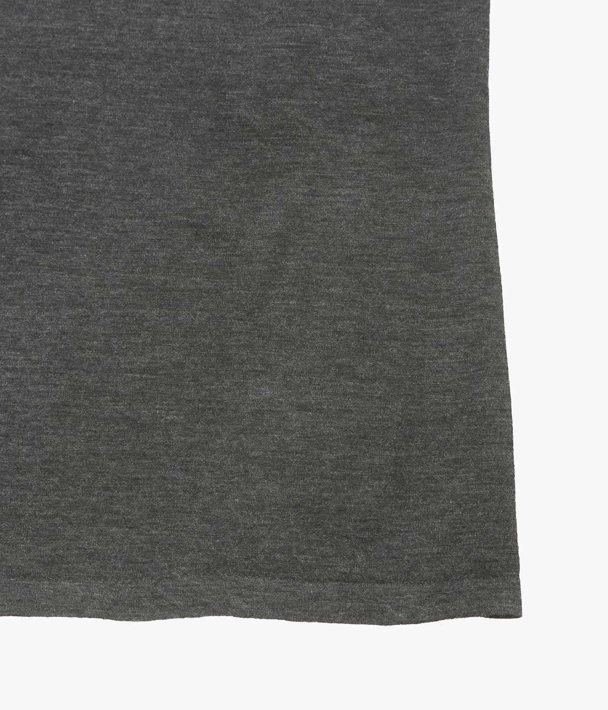 COMOLI ''カシミヤ 半袖ニット'' (CHARCOAL)