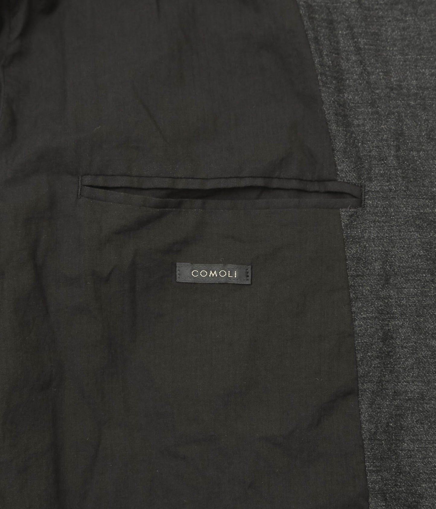COMOLI ''カシミヤシルク 3Bジャケット'' (CHARCOAL)