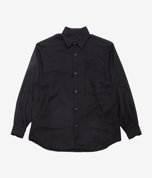 COMOLI ''Cashmere Silk Product Dyed Shirt'' (NAVY)