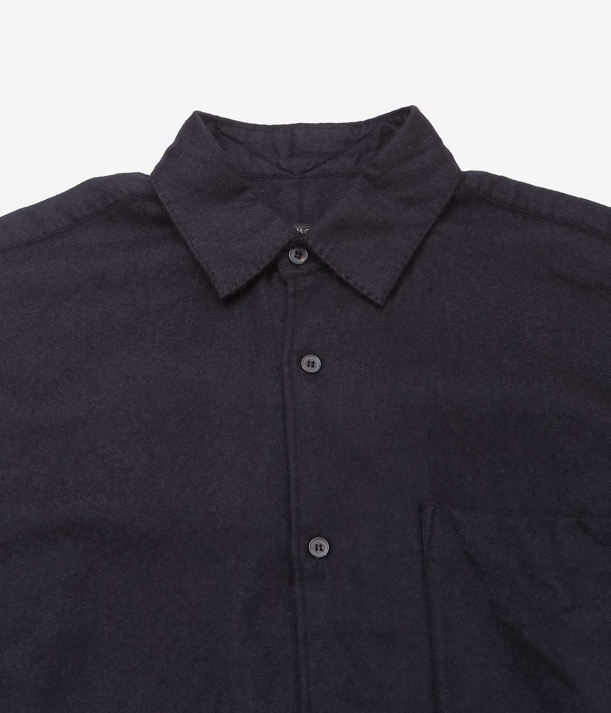COMOLI ''Cashmere Silk Product Dyed Shirt'' (NAVY)