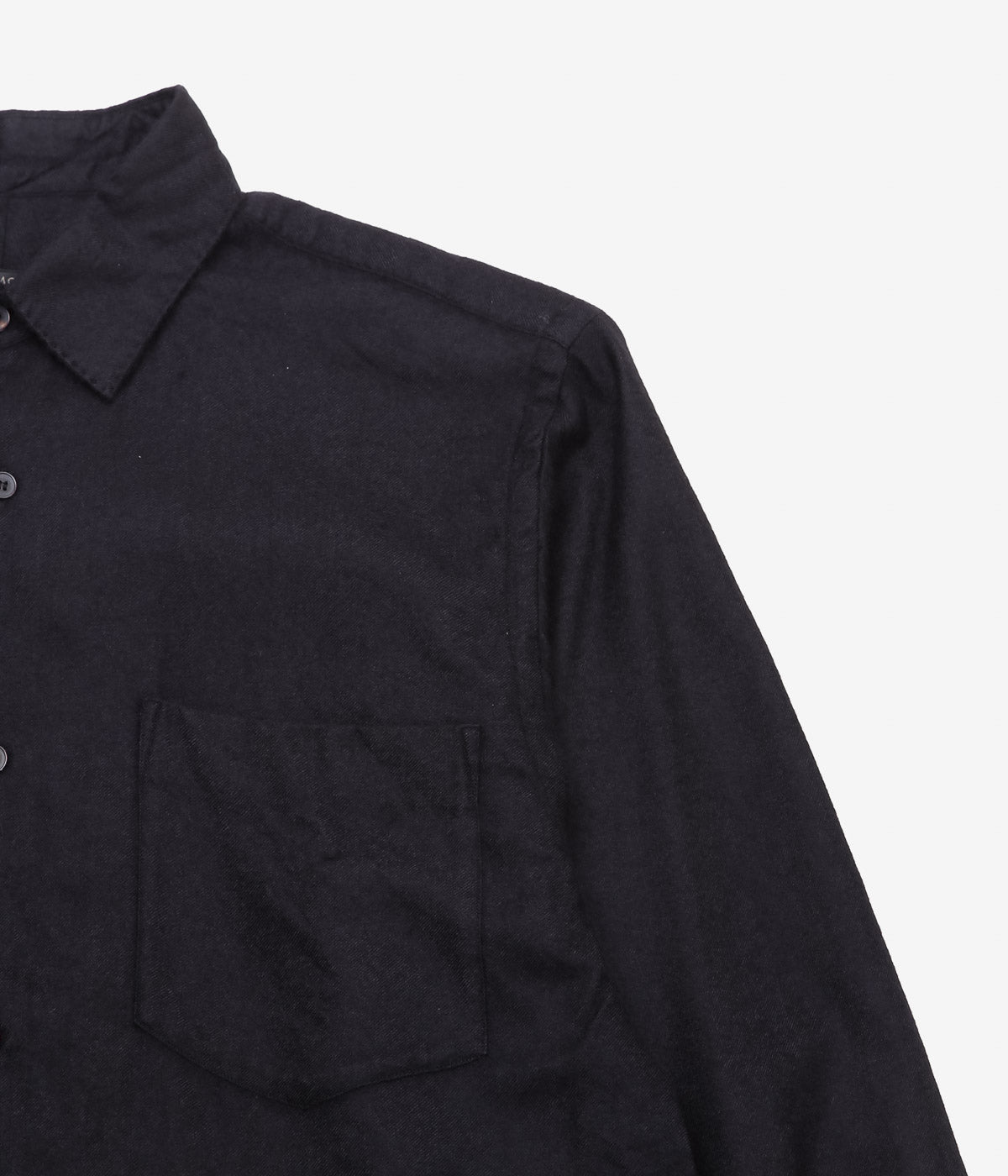 COMOLI ''Cashmere Silk Product Dyed Shirt'' (NAVY)