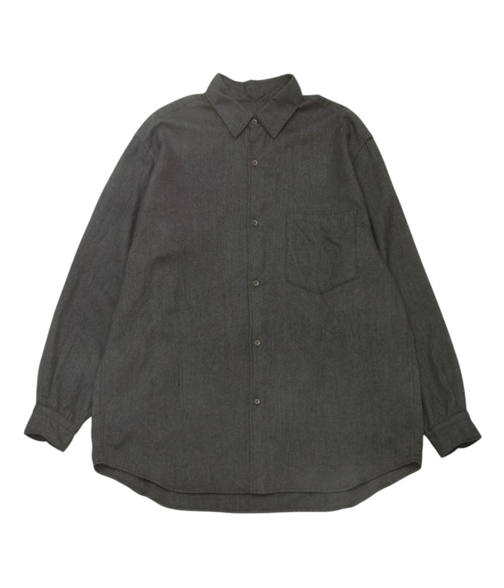 COMOLI "Cashmere Silk Shirt" (CHARCOAL)