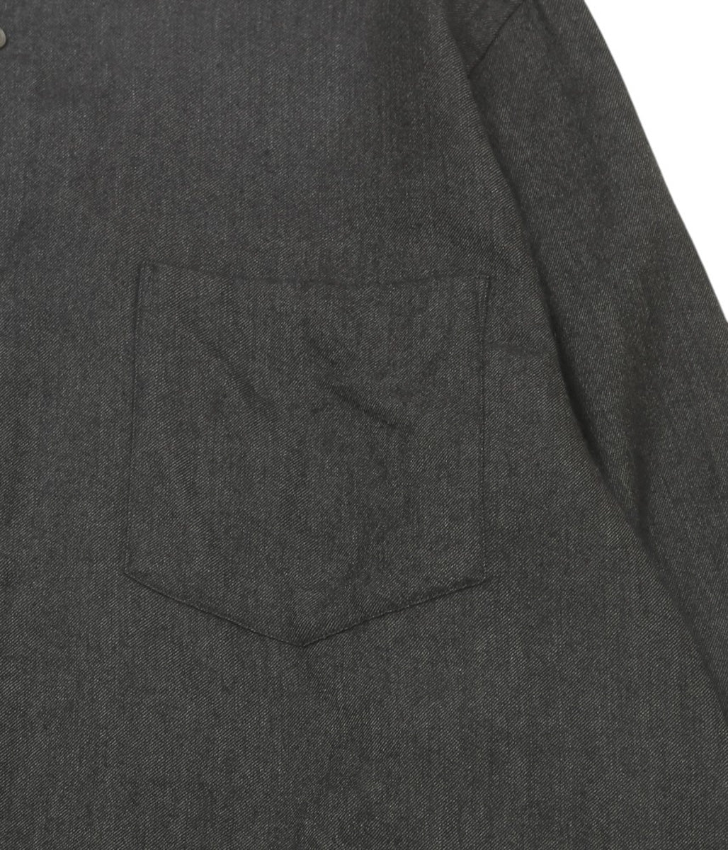COMOLI "Cashmere Silk Shirt" (CHARCOAL)