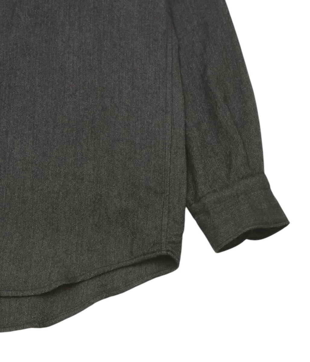 COMOLI "Cashmere Silk Shirt" (CHARCOAL)