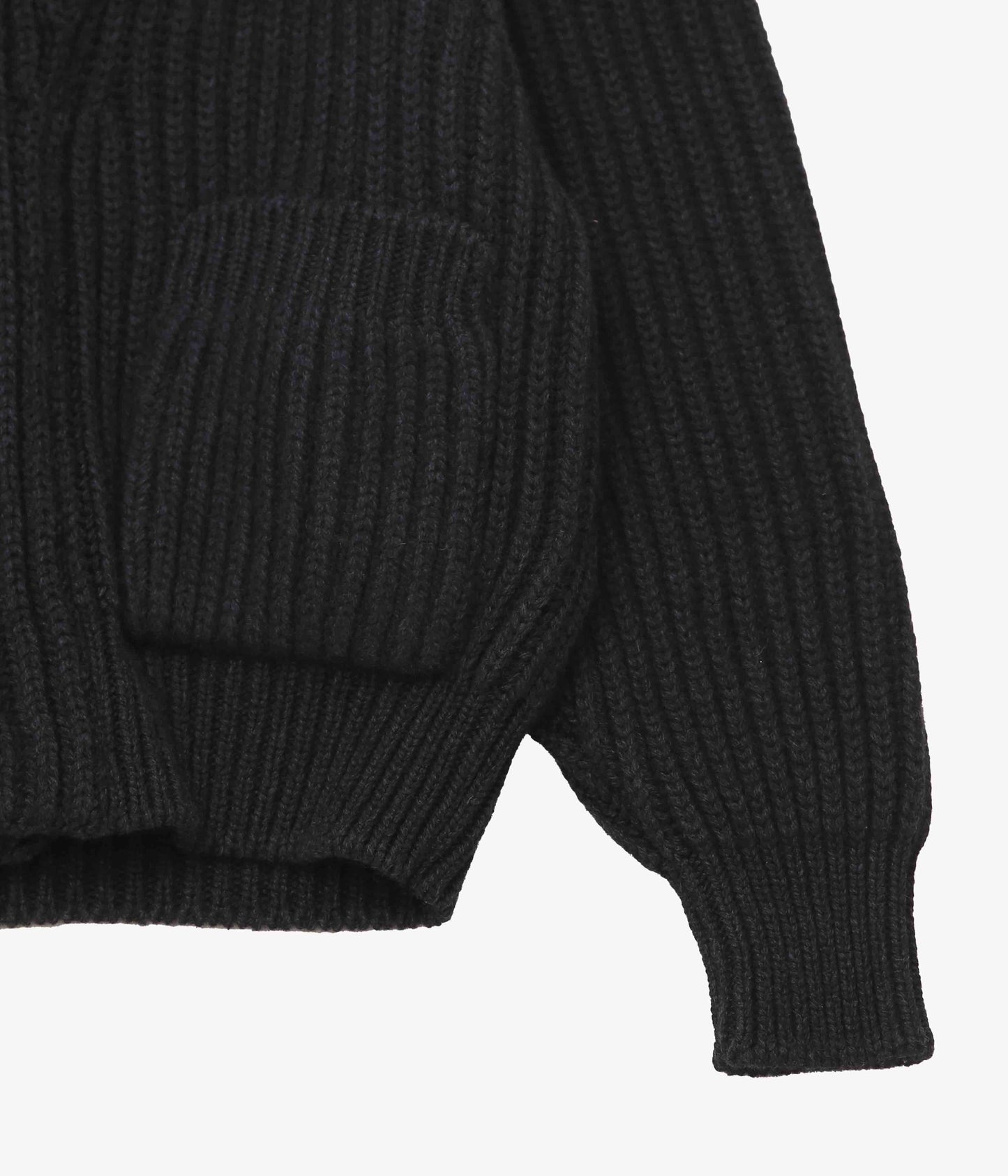 COMOLI ''カシミヤ和紙 ショールカラーニットジャケット'' (BLACK)