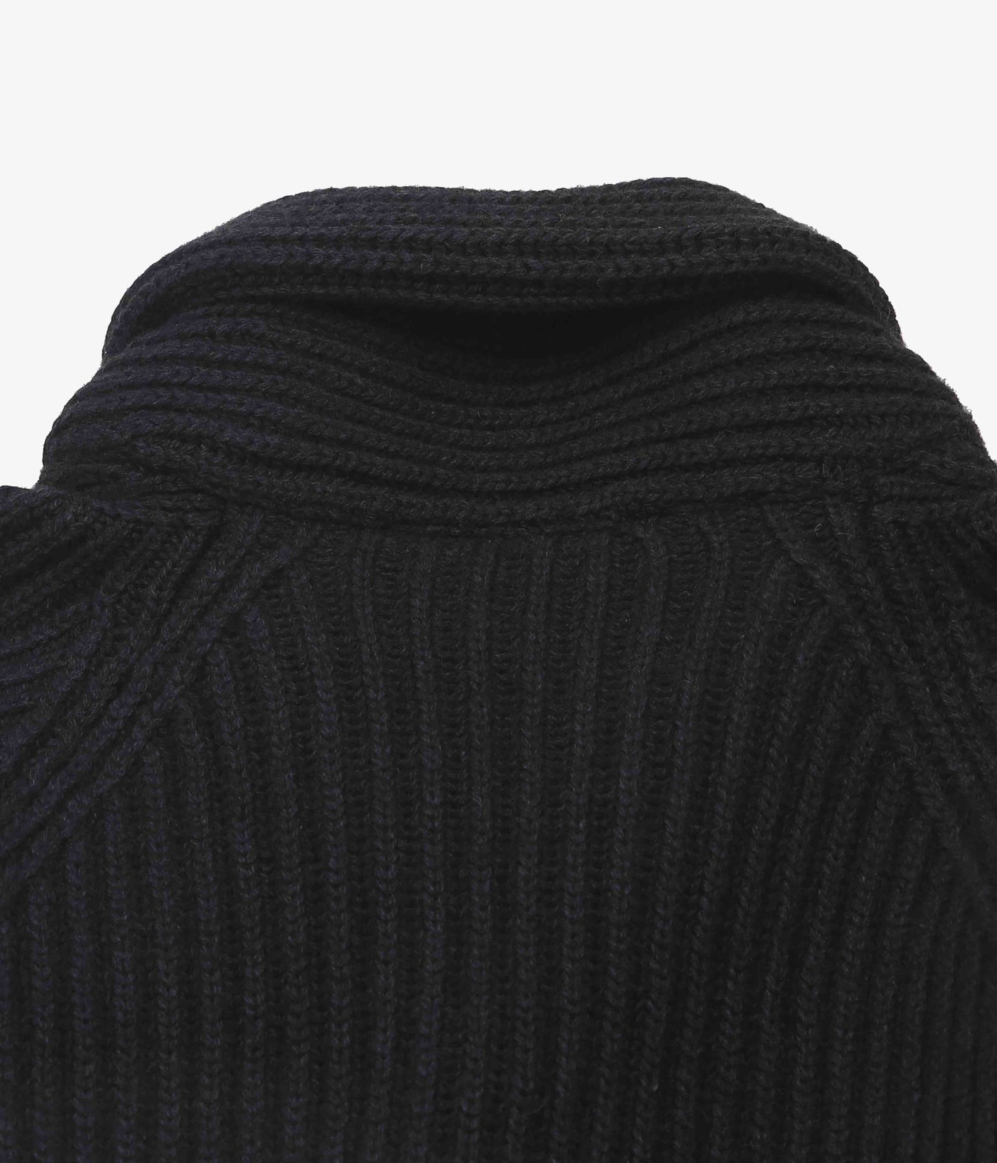 COMOLI ''カシミヤ和紙 ショールカラーニットジャケット'' (BLACK)