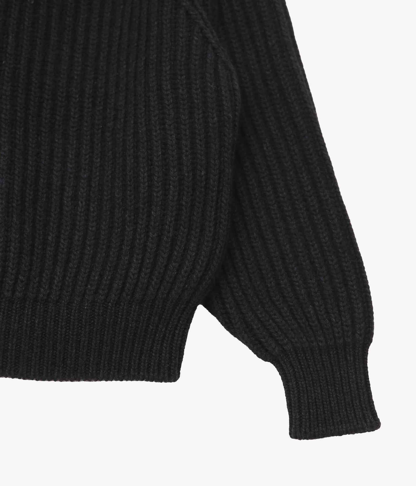 COMOLI ''カシミヤ和紙 ショールカラーニットジャケット'' (BLACK)