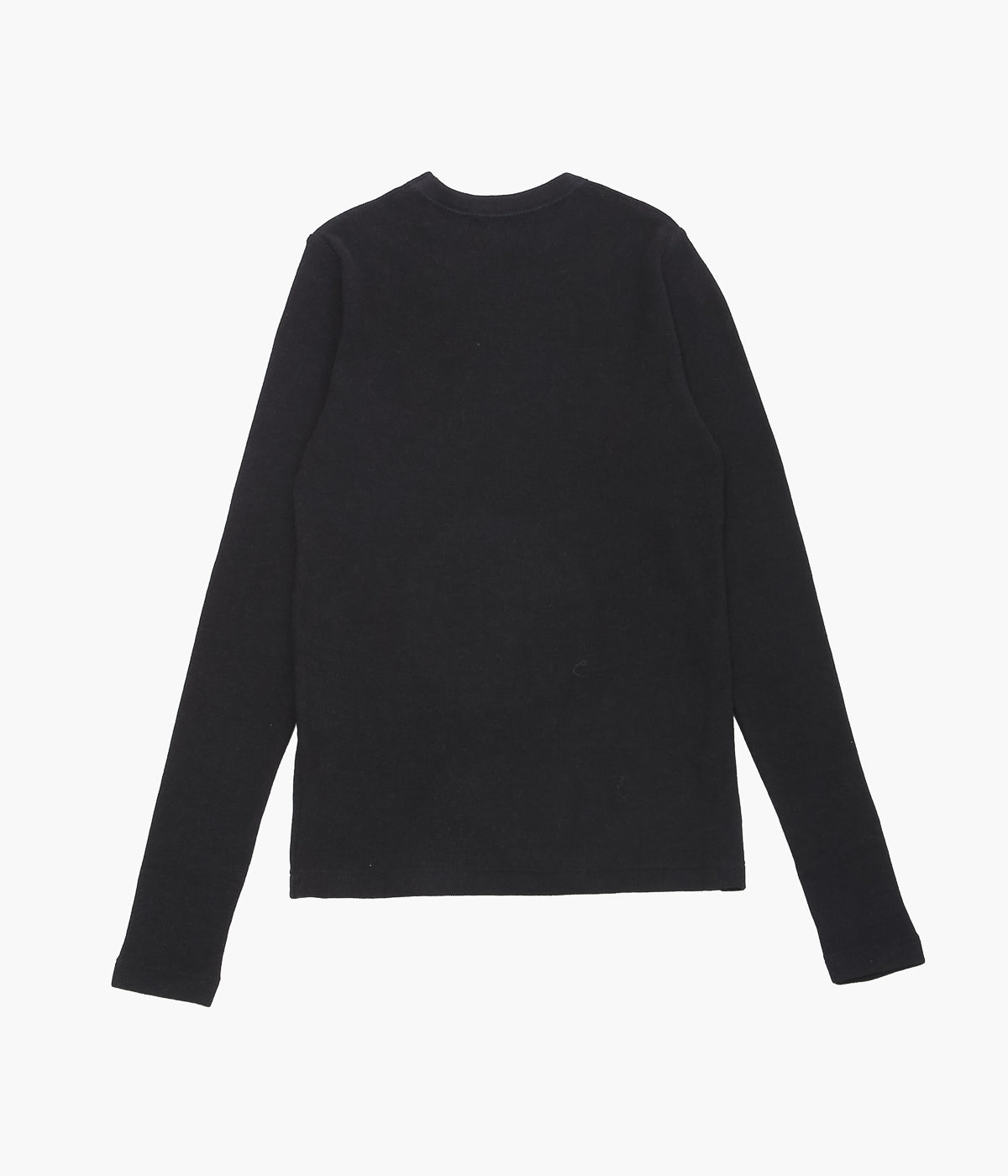 COMOLI Cotton Cashmere Long Sleeve Crew Shirt (Black)