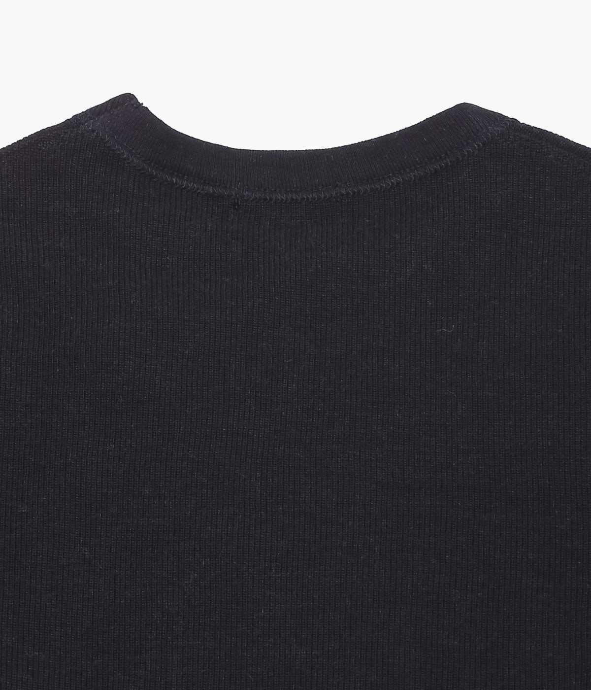 COMOLI Cotton Cashmere Long Sleeve Crew Shirt (Black)