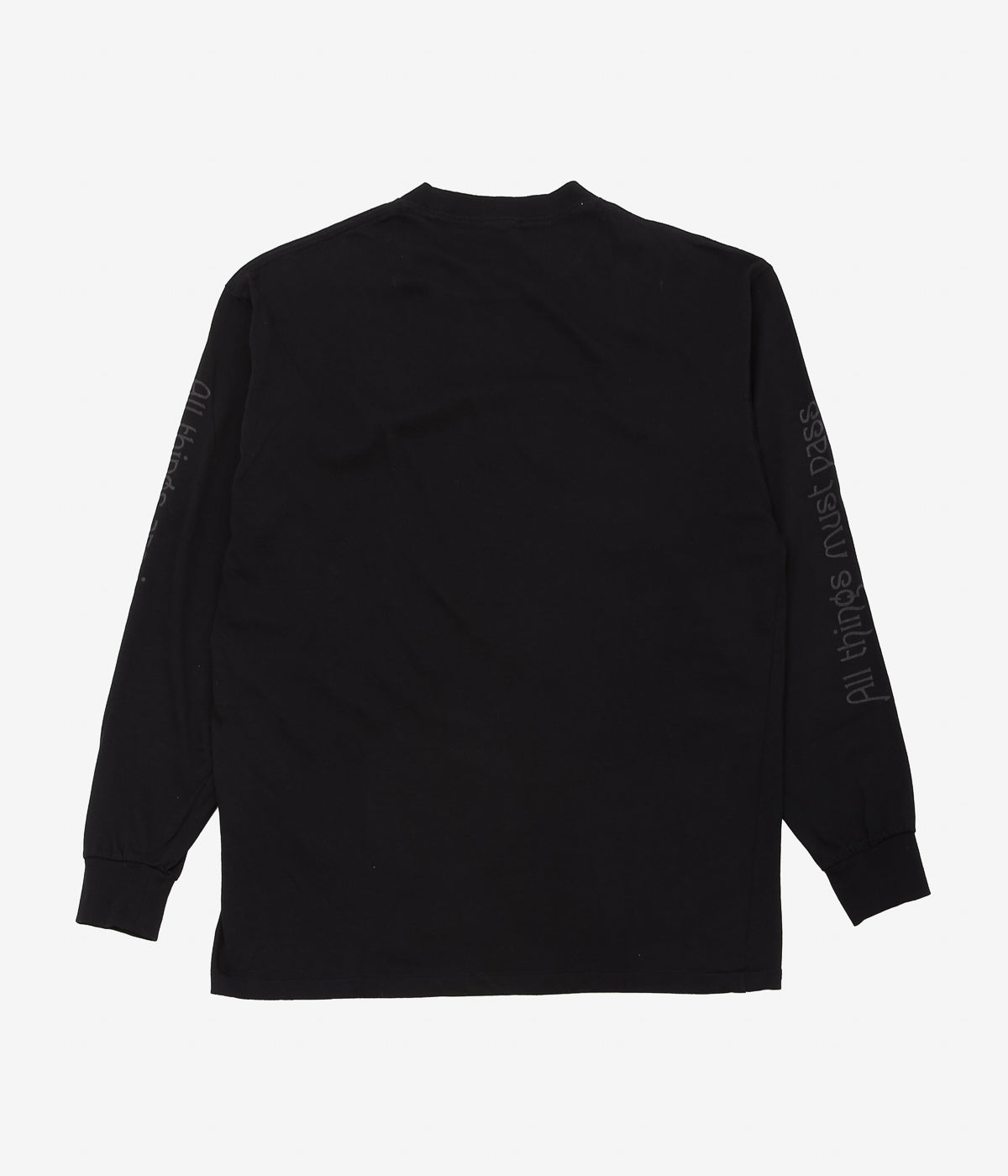 COMOLI "Cotton Cashmere Long Sleeve T-Shirt" (BLACK)