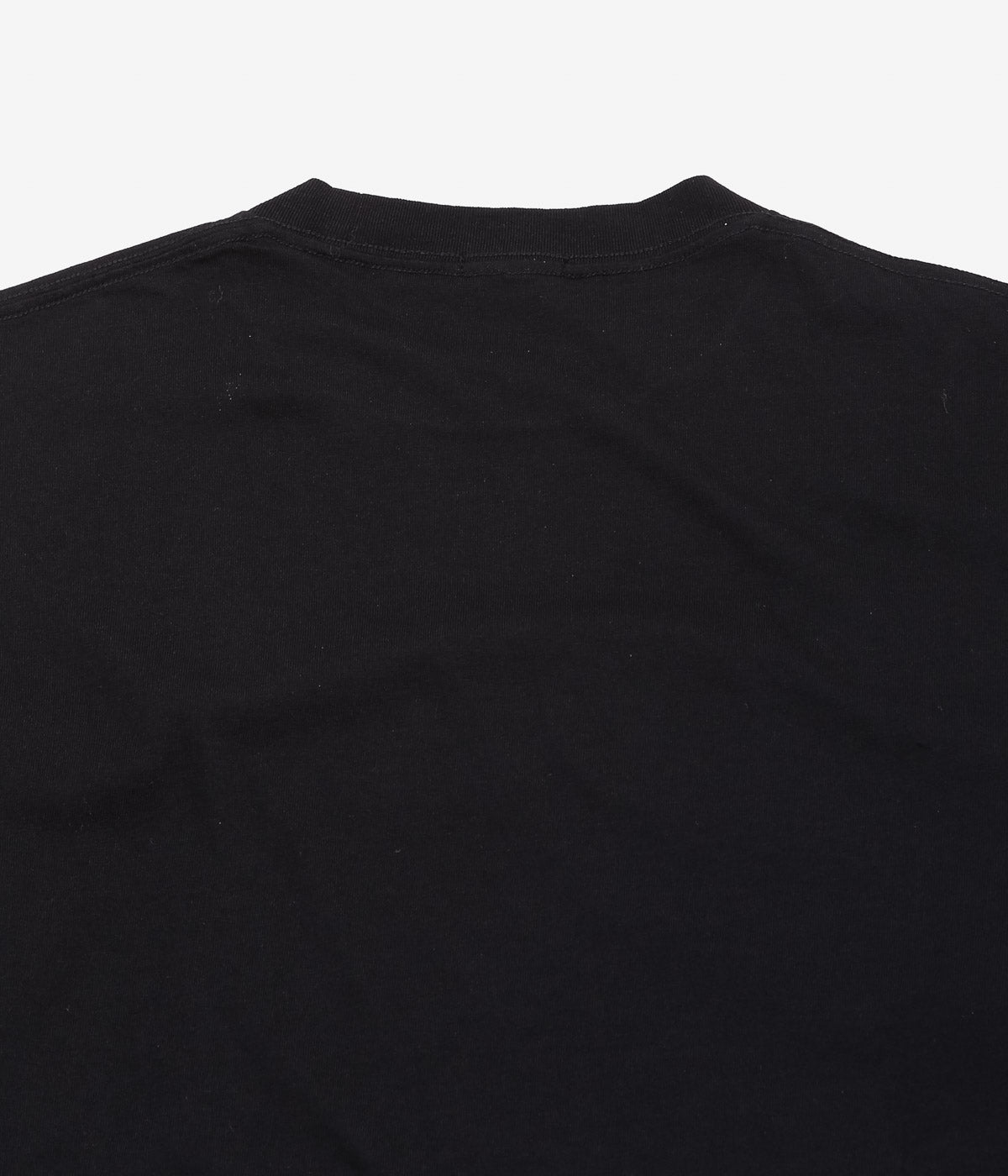 COMOLI "Cotton Cashmere Long Sleeve T-Shirt" (BLACK)
