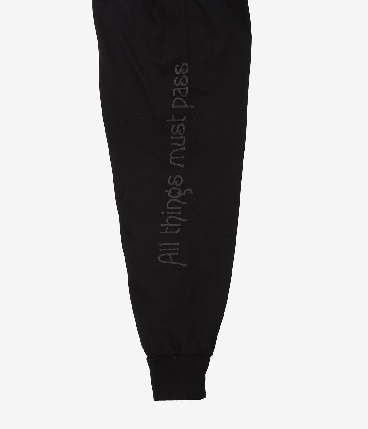 COMOLI "Cotton Cashmere Long Sleeve T-Shirt" (BLACK)