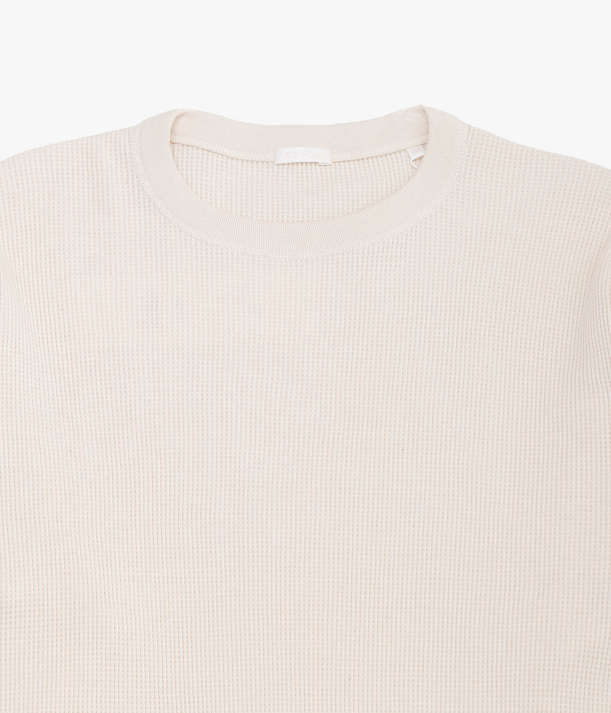 COMOLI ''コットンカシミヤ ワッフル長袖クルー'' (ECRU) – THE STORE