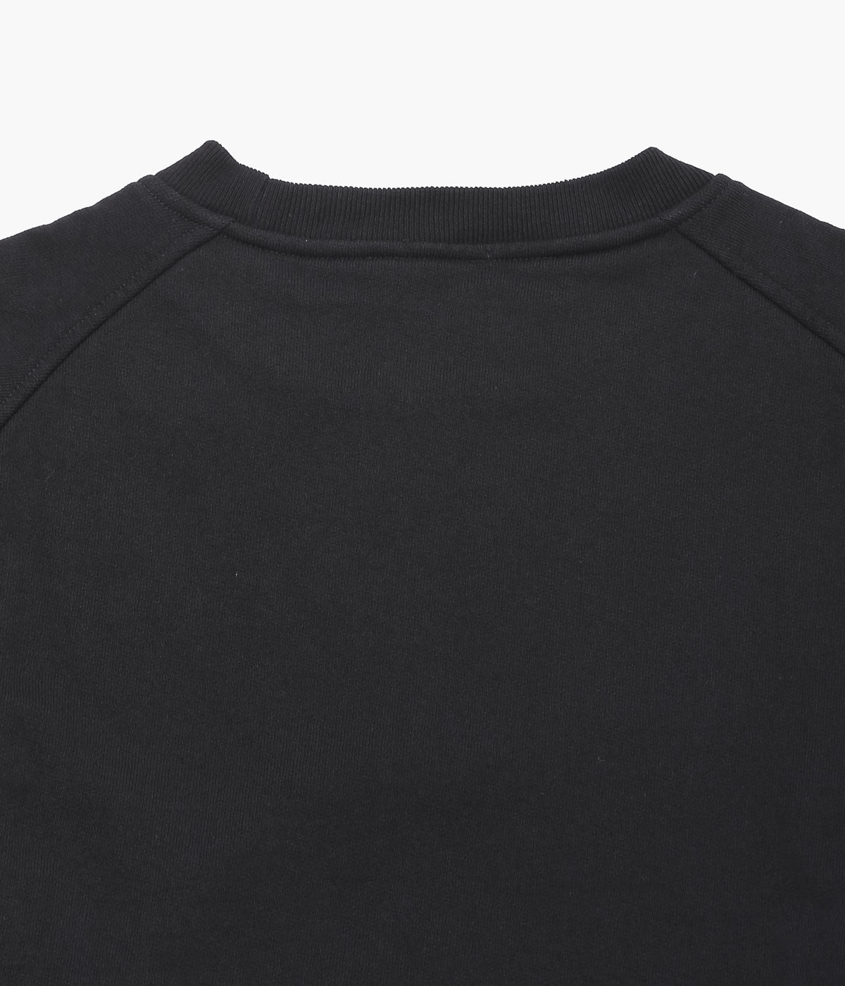 COMOLI ''코튼 뒷머리 크루 넥 ''(BLACK)