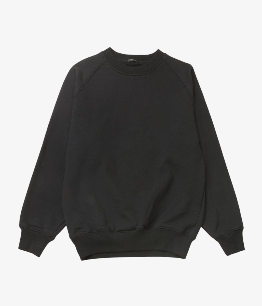 COMOLI ''コットン裏毛 クルーネック'' (BLACK)