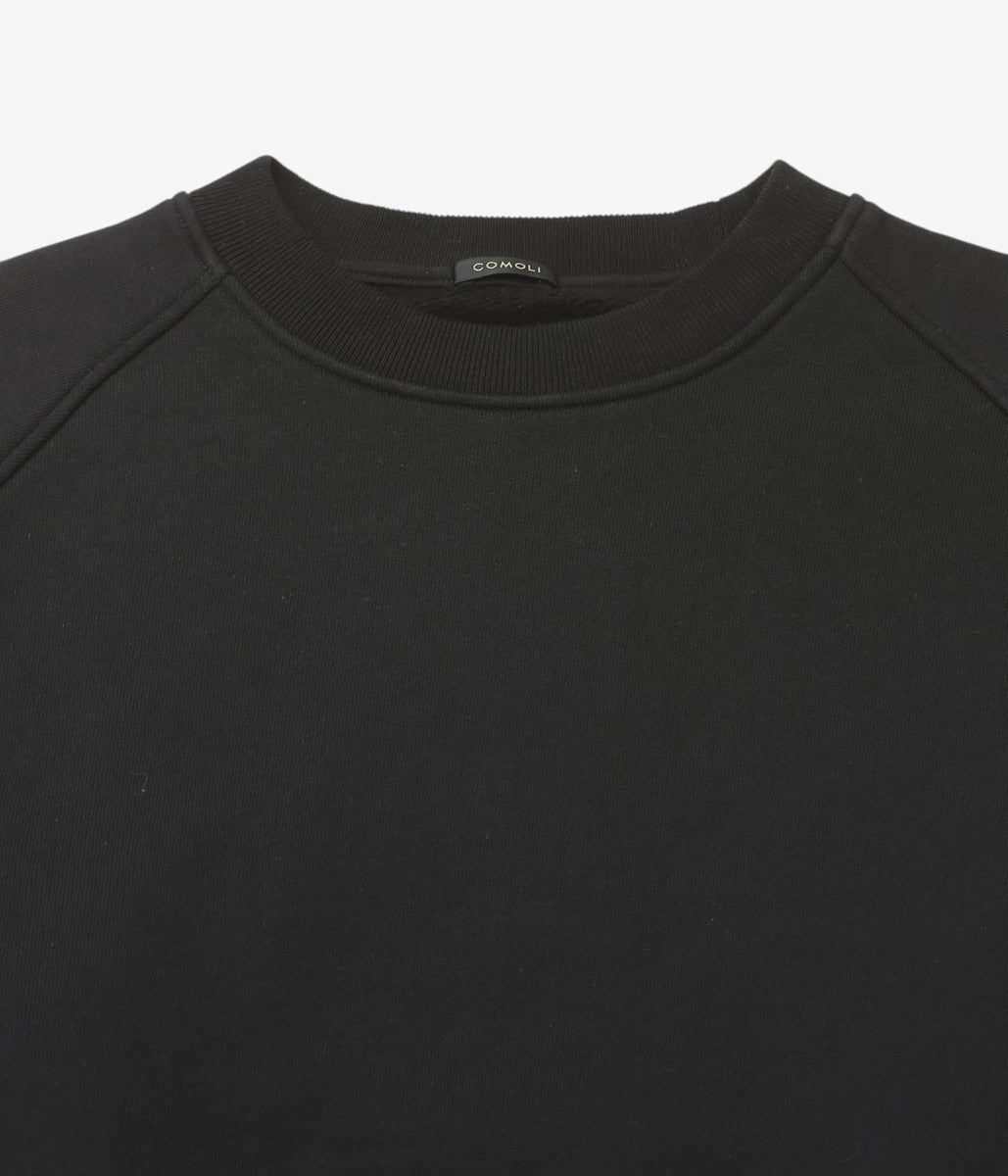 COMOLI ''コットン裏毛 クルーネック'' (BLACK)