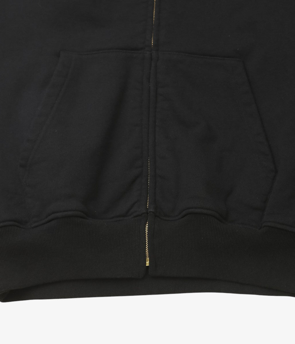 COMOLI ''코튼 우라케 집업 파카'' (BLACK)