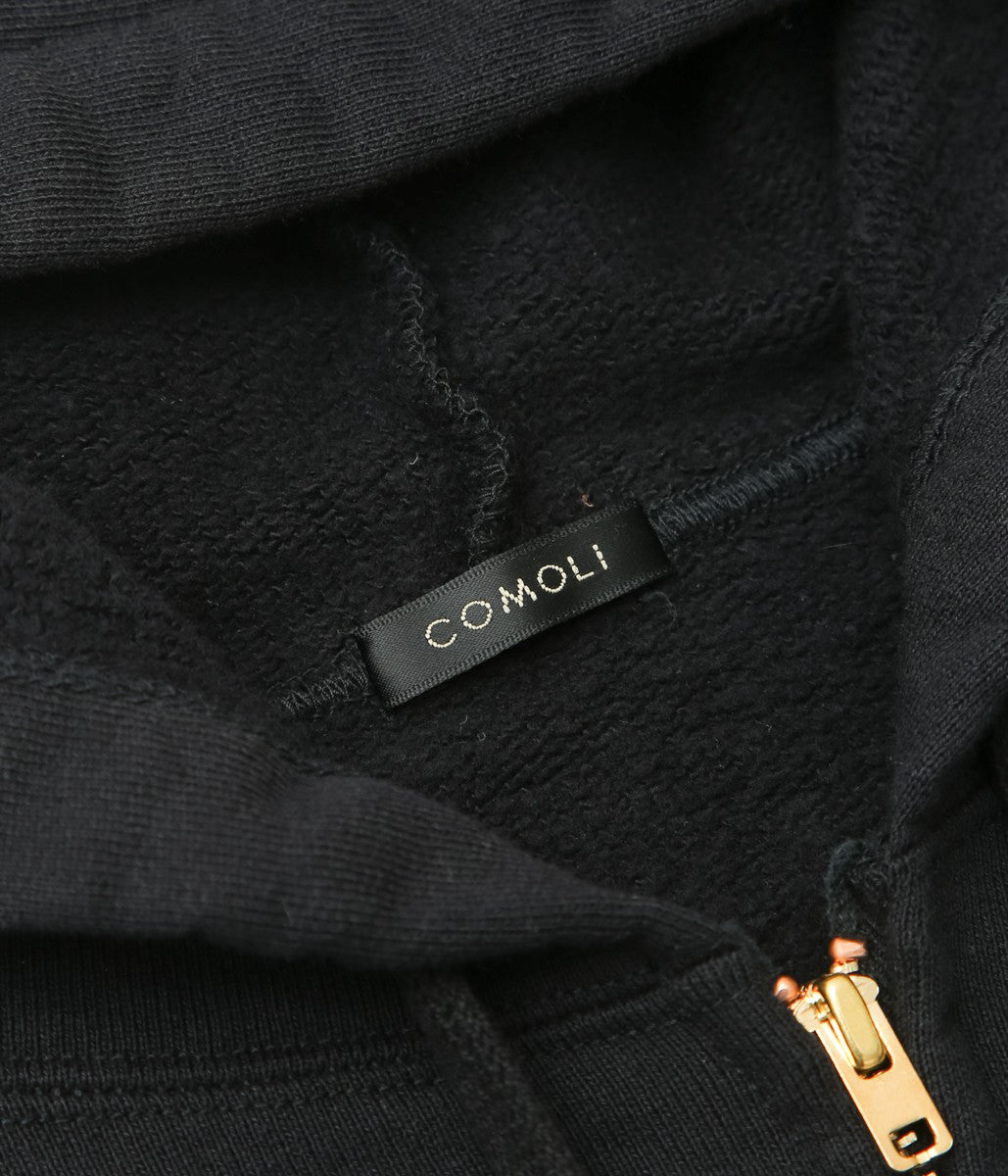 COMOLI ''코튼 우라케 집업 파카'' (BLACK)
