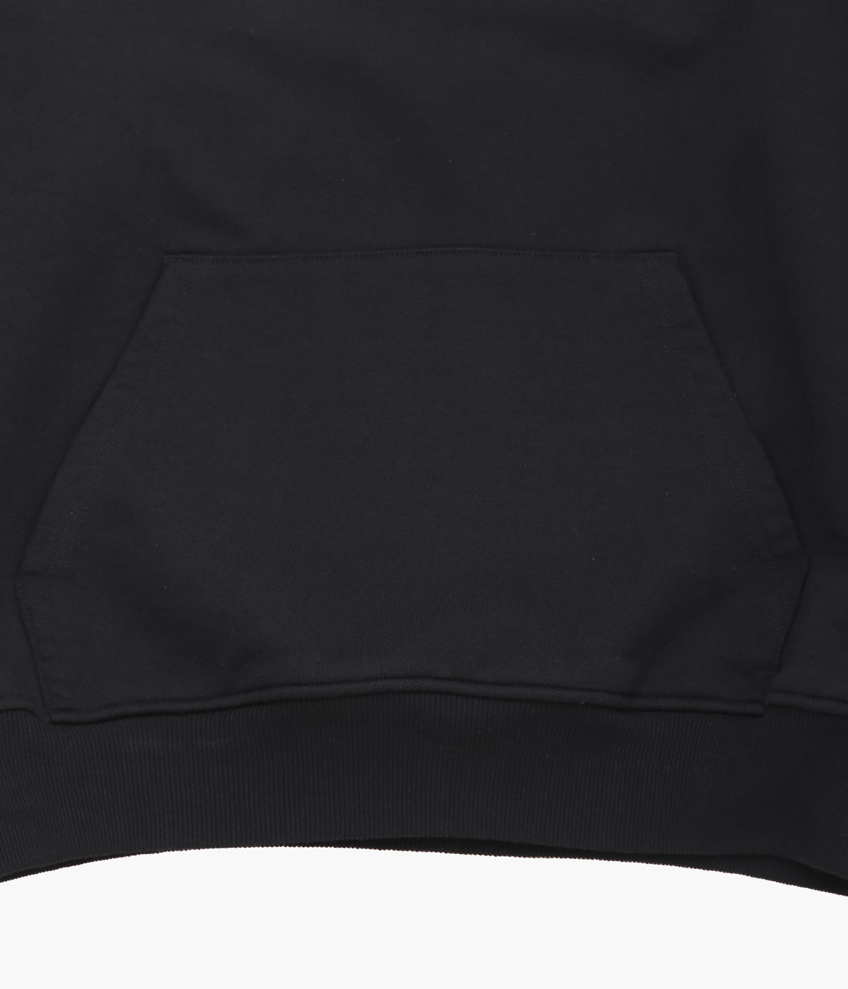 COMOLI "Cotton Fleece Hoodie" (BLACK)