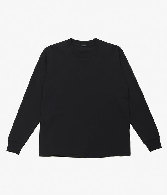 COMOLI ''코튼 저지 긴팔 티셔츠 ''(BLACK)