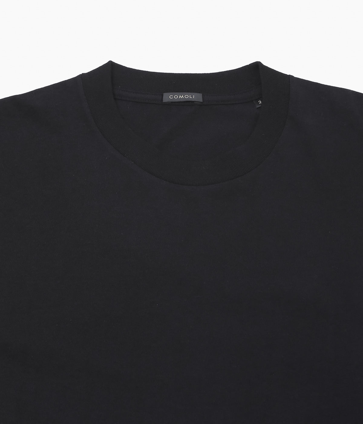 COMOLI ''Cotton jersey long sleeve T-shirt'' (BLACK)