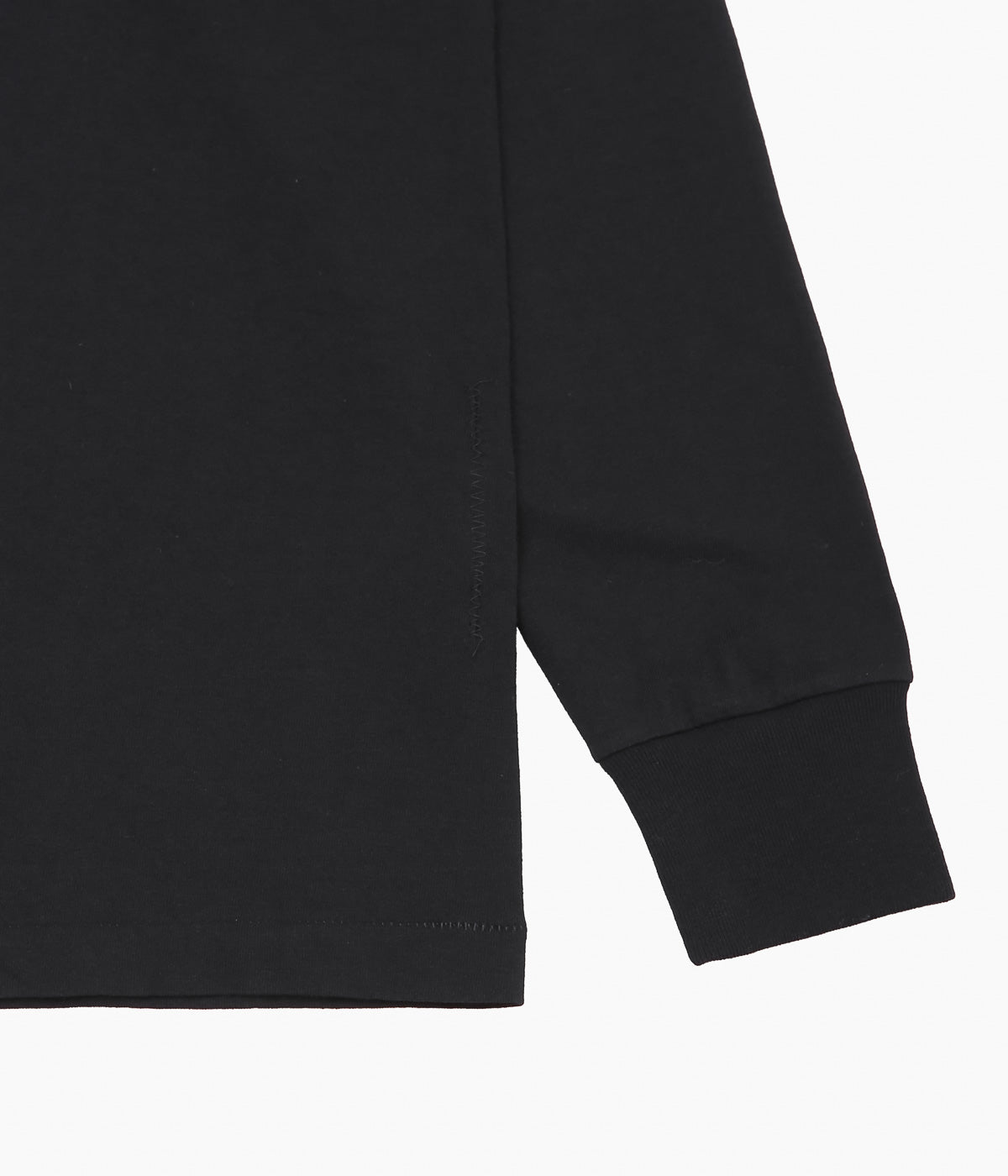 COMOLI ''Cotton jersey long sleeve T-shirt'' (BLACK)