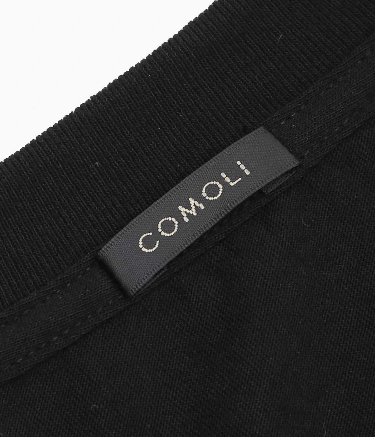 COMOLI ''Cotton jersey long sleeve T-shirt'' (BLACK)