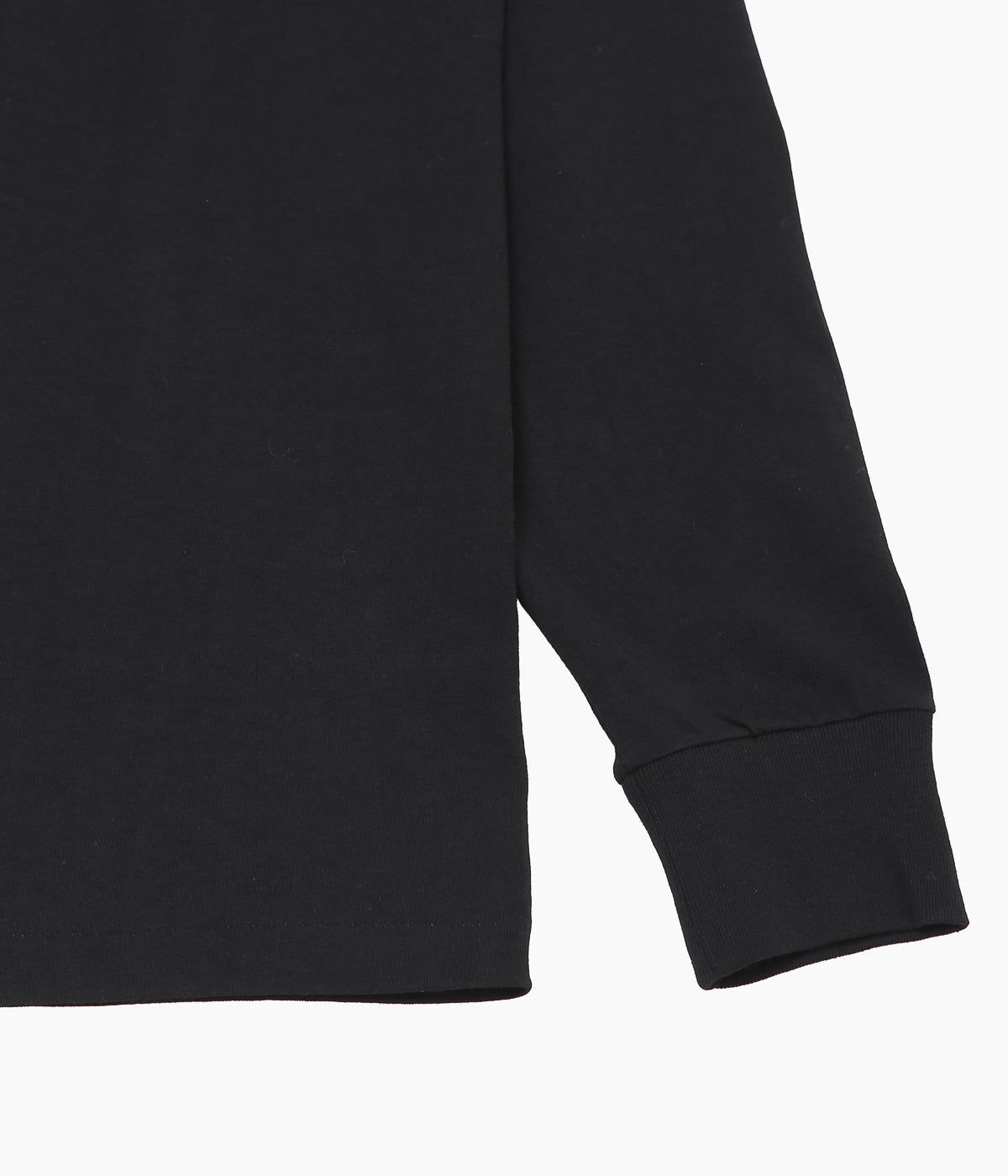 COMOLI ''Cotton jersey long sleeve T-shirt'' (BLACK)