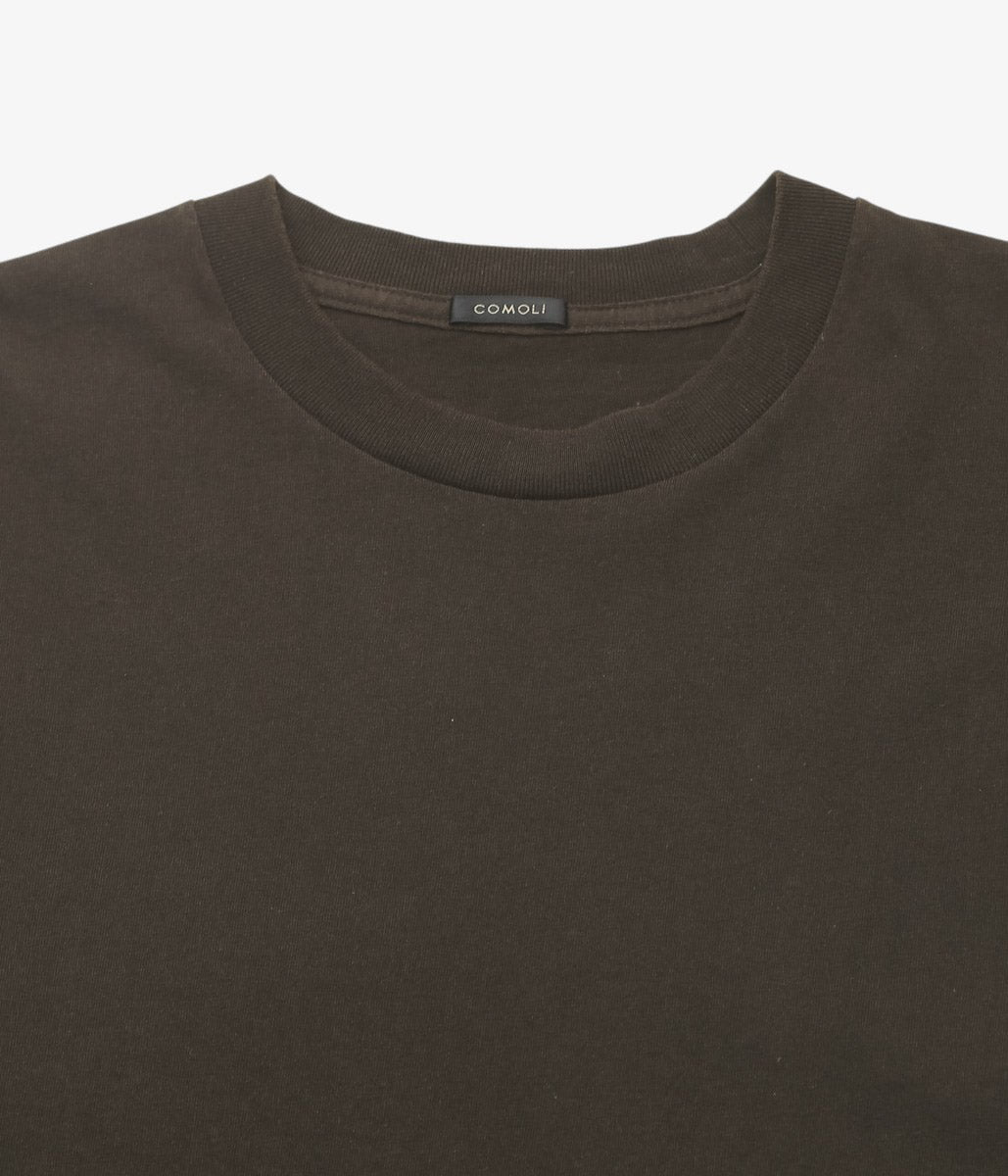 COMOLI ''Cotton Jersey Long-Sleeve T-Shirt'' (BROWN)